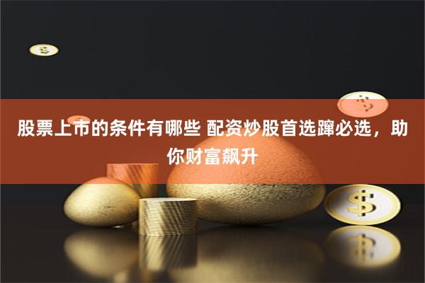 股票上市的条件有哪些 配资炒股首选蹿必选,助你财富飙升