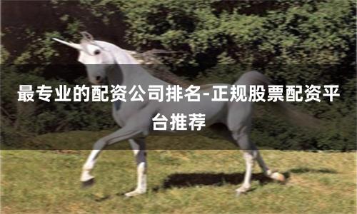 最专业的配资公司排名-正规股票配资平台推荐